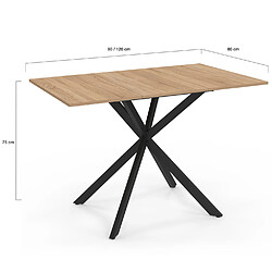 Idmarket TABLE A MANGER CARREE 4-6 pas cher