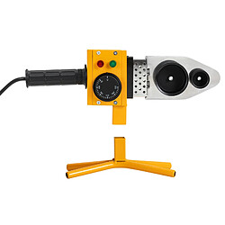 Helloshop26 Poste à souder électrofusion 1 000 watts 20 à 63 mm jusqu'à 300 °c aluminium plastique acier jaune 14_0009730