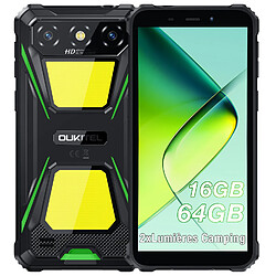 Smartphone Oukitel G5 Vert : 6" HD,4Go+64Go, 6300mAh, Android 14, Dual SIM 4G,GPS Téléphone Portable-300g