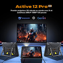 Blackview Active 12 Pro Android 15 Tablette, 11" Écran FHD+, 48Go+1To, Batterie 30000mAh, Dual SIM 5G, Caméras 108MP+50MP, NFC - 1522g - Noir