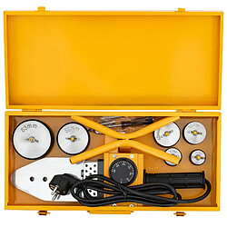 Helloshop26 Poste à souder électrofusion 1 000 watts 20 à 63 mm jusqu'à 300 °c aluminium plastique acier jaune 14_0009730