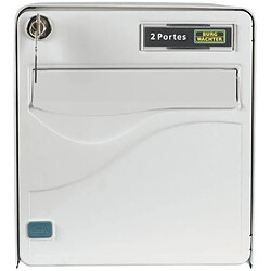 BURG-WÄCHTER Boîte aux lettres BURG WACHTER BALTIC 2 Portes - Sur pied - Acier galvanisé - Ouverture latérale - Blanc - Fabriqué en France