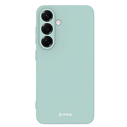 Crong Coque en Silicone Liquide pour Samsung Galaxy S25 Anti-Choc Flexible Vert