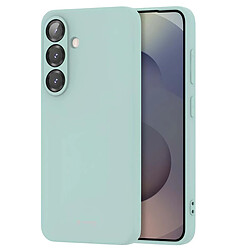 Crong Coque en Silicone Liquide pour Samsung Galaxy S25 Anti-Choc Flexible Vert