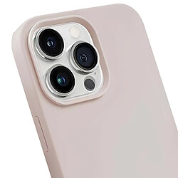 Crong Coque en Silicone Liquide pour iPhone 14 Pro Max Anti-Choc Flexible Rose clair