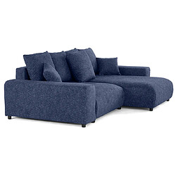 Acheter Bestmobilier Spice - canapé d'angle réversible 4 places convertible avec coffre en tissu moucheté