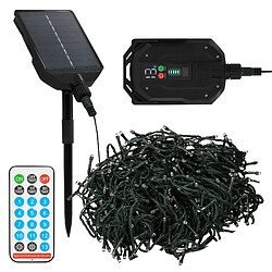 Ecd Germany Guirlande lumineuse solaire de noël 11 m 560 LED blanc chaud 13 modes extérieur