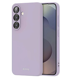 Crong Coque en Silicone Liquide pour Samsung Galaxy S25 Anti-Choc Flexible Violet clair