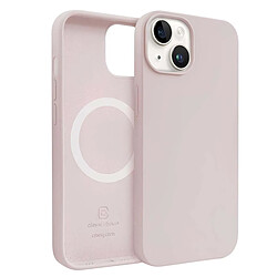 Crong Coque en Silicone Liquide pour iPhone 14 Plus Anti-Choc Flexible Rose clair