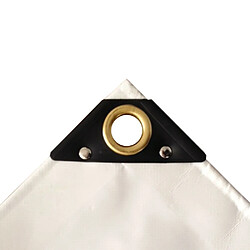 Bâche de protection PVC 3x6m, Bâche étanche blanche - Boni-Shop