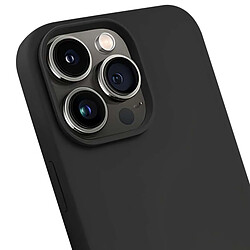 Crong Coque en Silicone Liquide pour iPhone 14 Pro Anti-Choc Flexible Noir