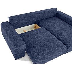 Avis Bestmobilier Spice - canapé d'angle réversible 4 places convertible avec coffre en tissu moucheté