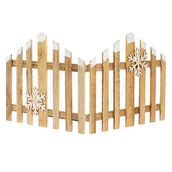 Ecd Germany Clôture décorative de Noël 77 x 38 cm avec lumières LED blanc chaud et minuterie
