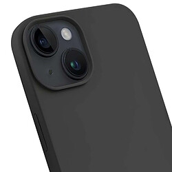 Crong Coque en Silicone Liquide pour iPhone 14 Plus Anti-Choc Flexible Noir