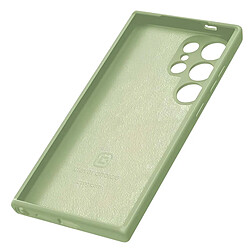 Crong Coque en Silicone Liquide pour Samsung Galaxy S24 Ultra Anti-Choc Flexible Vert