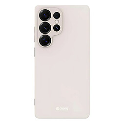 Crong Coque en Silicone Liquide pour Samsung Galaxy S25 Ultra Anti-Choc Flexible Beige