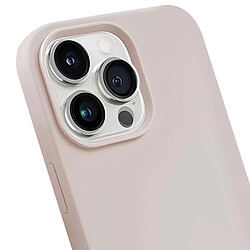 Crong Coque en Silicone Liquide pour iPhone 14 Pro Anti-Choc Flexible Rose clair