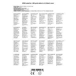 Avis boni-shop Bâche de Protection 4x6m Blanche, Étanche et Anti-UV 280g/m²