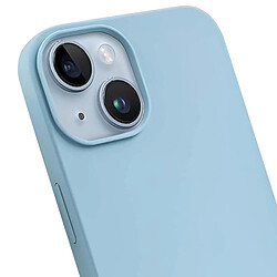 Crong Coque en Silicone Liquide pour iPhone 14 Plus Anti-Choc Flexible Bleu clair