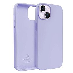 Crong Coque en Silicone Liquide pour iPhone 14 Plus Anti-Choc Flexible Violet clair