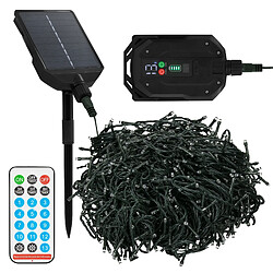 Ecd Germany Guirlande lumineuse solaire de noël 16 m 800 LED blanc chaud 13 modes extérieur