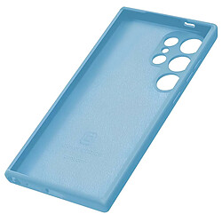 Crong Coque en Silicone Liquide pour Samsung Galaxy S24 Ultra Anti-Choc Flexible Bleu