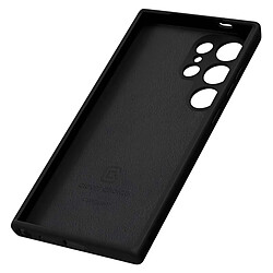Crong Coque en Silicone Liquide pour Samsung Galaxy S24 Ultra Anti-Choc Flexible Noir