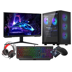 VIST PC Gaming Ryzen 7 5700X - RAM 32Go - RTX 5060 - SSD 1To M.2 - WIFI - 24" - W11