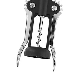 Avis Quokka Tire Bouchon 17cm pour Bouteilles de Vin en Acier Inoxydable Noir / Argent
