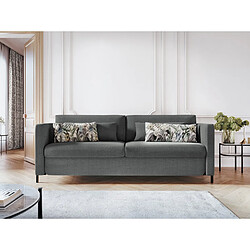 CXL by Christian Lacroix Canapé convertible "Yanis" 2 places en tissu structurel gris