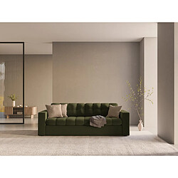 CXL by Christian Lacroix Canapé convertible avec coffre de rangement "Yohan" 3 places en tissu structurel vert