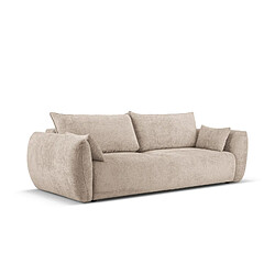 Cosmopolitan Design Canapé convertible avec coffre de rangement "Matera" 3 places en chenille beige