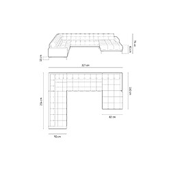 Avis Cosmopolitan design canapé panoramique d'angle gauche - Beige