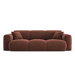 Cosmopolitan design Canapé Nolio 3 places velours - Marron
