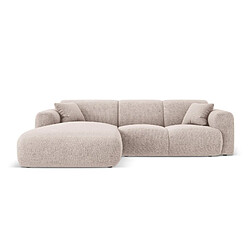 Cosmopolitan Design Canapé d'angle gauche "Nolio" 4 places en chenille beige
