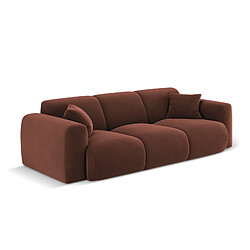 Cosmopolitan design Canapé Nolio 3 places velours - Marron