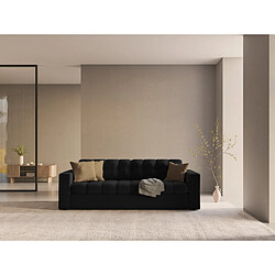 CXL by Christian Lacroix Canapé convertible avec coffre de rangement "Yohan" 3 places en tissu structurel noir
