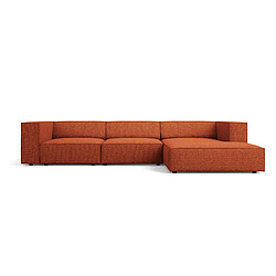 Cosmopolitan Design Canapé d'angle droit "Arendal" 4 places en chenille terracotta