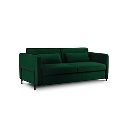 CXL by Christian Lacroix Canapé convertible "Yanis" 2 places en velours vert bouteille
