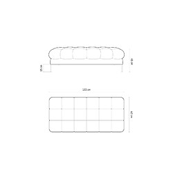 Acheter Cosmopolitan design Banc Bali 2 places - Noir