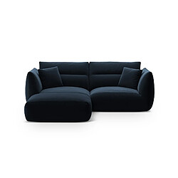 CXL by Christian Lacroix Canapé d'angle modulaire "Maurie" 3 places en velours bleu roi