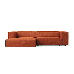 Cosmopolitan Design Canapé d'angle gauche "Arendal" 3 places en chenille terracotta
