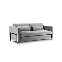 CXL by Christian Lacroix Canapé convertible "Yanis" 2 places en velours gris