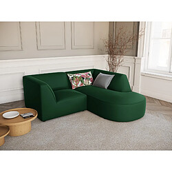 CXL by Christian Lacroix Canapé d'angle droit "Charles" 3 places en velours vert