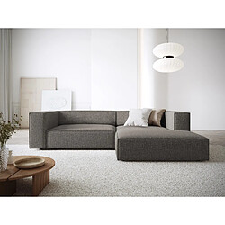 Cosmopolitan Design Canapé d'angle droit "Arendal" 3 places en chenille gris