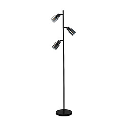 ZMH Lampadaire Noir 3 Flammes E27 Métal Verre