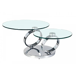 Homy France Table Basse AUTOMAT Marbré Blanc 70x45 cm