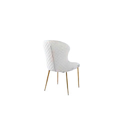 Homy France Lot de 2 Chaises HILTON en Velours Beige & Pieds Gold – Style Chic et Confort Moderne