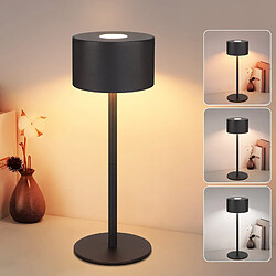 ZMH Lampe à Poser De Table LED Sans Fil - Lampe Intensité Variable Avec 3 Températures Noire
