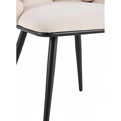 Acheter Homy France Lot 2 Chaises Salle à Manger Tissu Beige Dossier Tressé 60x60x77cm LOLIPOP